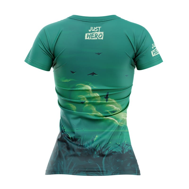 T-SHIRT---DAM---FANTASY-WOLF-GREEN---TYŁ.jpg