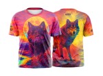 MEN T-SHIRT ART LOBO SUNSET