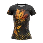 T-SHIRT DAMSKI FLOW FLOROJ DARK