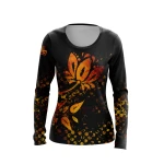 LONG T-SHIRT DAMSKI FLOW FLOROJ BLACK