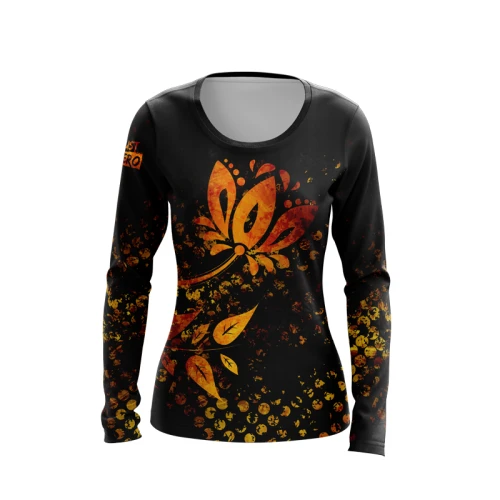 LONG T-SHIRT DAMSKI FLOW FLOROJ BLACK