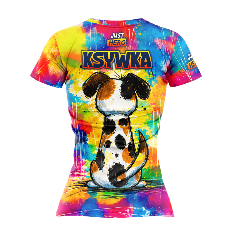 T-SHIRT-DAM---KOLOROWY-PIESEK---KSYWKA.jpg
