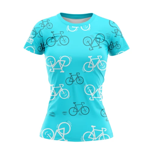 DA T-SHIRT DAMSKI BIKE CYJAN ROZMIAR S