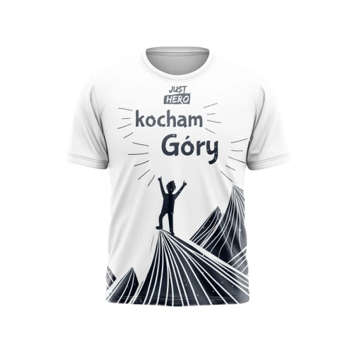 DA MEN T-SHIRT KOCHAM GÓRY (BIAŁA) ROZMIAR L     