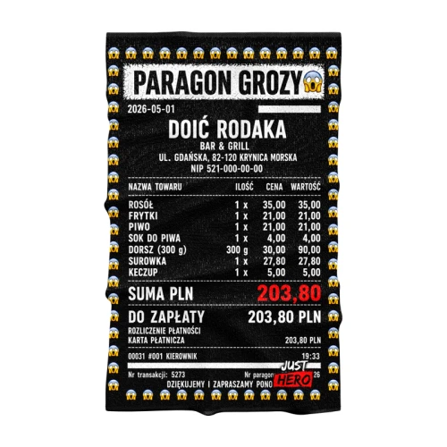  Ręcznik Paragon Grozy