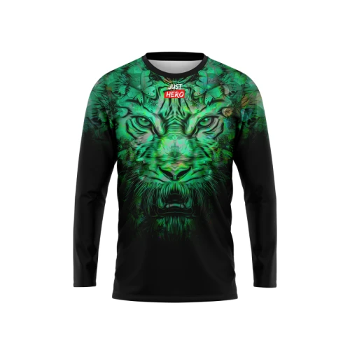 DA MEN LONG T-SHIRT TIGER GREEN  ROZMIAR  S 