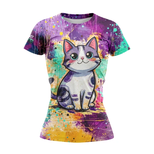 DA T-SHIRT DAMSKI HAPPY KOTEK rozmiar M