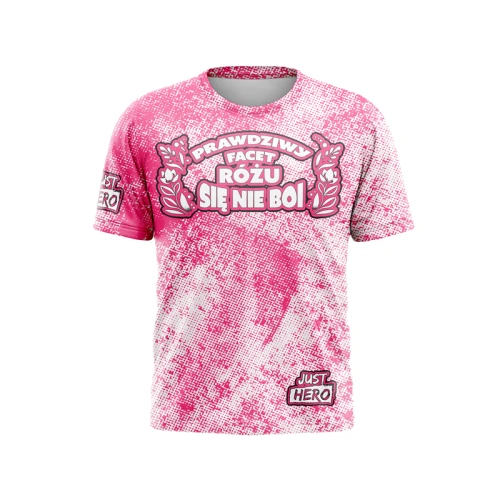 DA MEN T-SHIRT W RÓŻOWYM ROZMIAR  L 