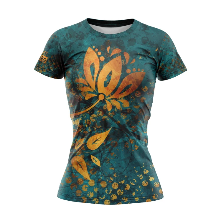 T-SHIRT---DAM---TURKUS-FLOWER---PRZÓD.jpg